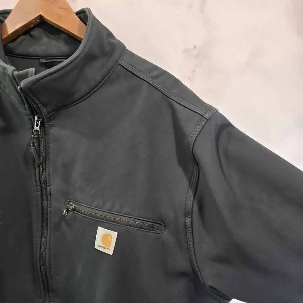 Carhartt Jacket Mens XL Black Wind Stopper Gore Softshell Full Zip Stretch Coat